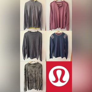 LULULEMON MEN’S LONGSLEEVE BUNDLE // 5 x Men’s Longsleeves Size Large